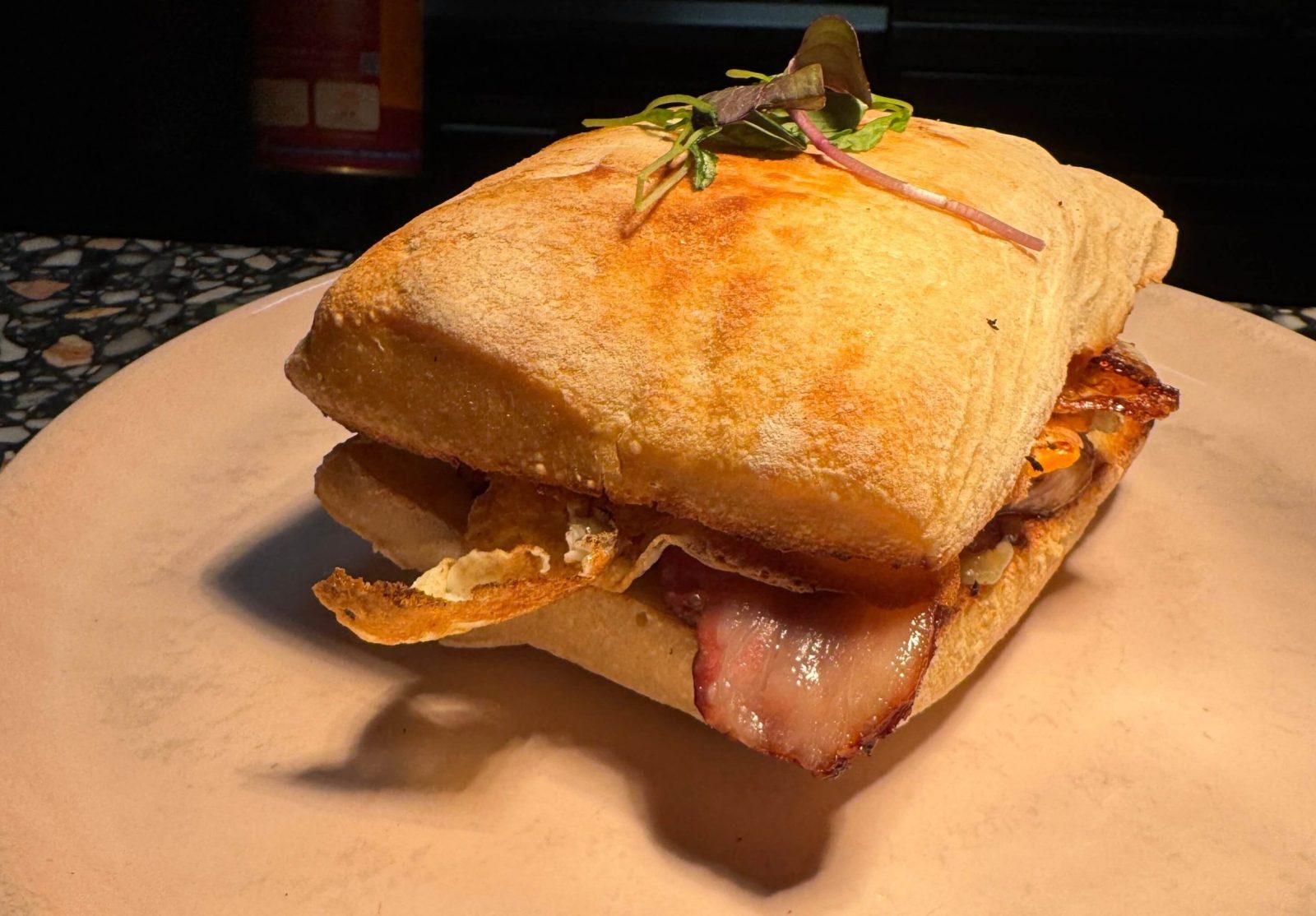 Brekky Roll takeaway at MiddleSouthEast Cafe South Yarra